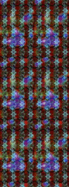 Renkli Bahar Teması eskiz kalıbı. Çiçeksel fantezi tasarımı ve parlak bir arka plan çizimi. Düz Çiçek Elementleri Tasarımı.