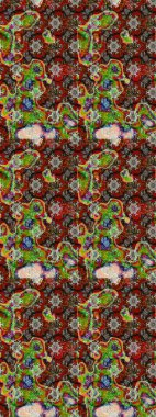 Sketch Colour Spring Theme eskiz kalıbı. Çiçekler kahverengi, kırmızı ve gri renklerde. Düz Çiçek Elementleri Tasarımı. Sevimli çiçek raster deseni.