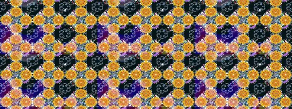 Çiçek ve yapraklı çiçek deseni. Küçük çiçekli şirin bir desen. Raster illüstrasyonu.