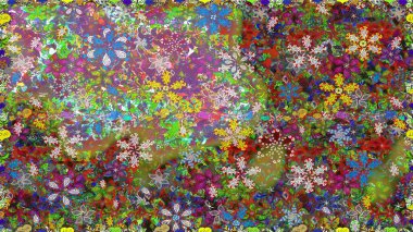 Küçük kır çiçekleri sorunsuz halk desende. Tekstil, duvar kağıdı, kapakları, yüzey, baskı, hediye paketi, scrapbooking, Dekupaj için çiçek çayır arka plan. Rustik chic. Liberty stili millefleurs.