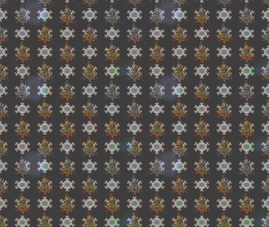 El çizimi. Raster illüstrasyonu. Çiçekli, yapraklı, çiçek desenli çizim..