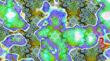 Asya tekstil tarzında. Raster illüstrasyonu. Çiçek desenli çizim. Güzel kumaş deseni. Renkli Bahar Teması eskiz kalıbı. Düz Çiçek Elementleri Tasarımı.