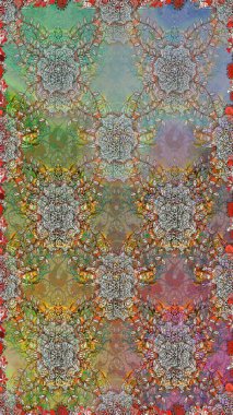 Raster Şirin kumaş deseni. Kusursuz bir mahsul. Renkli Bahar Temalı Kusursuz Arkaplan. Düz Çiçek Elementleri Tasarımı.