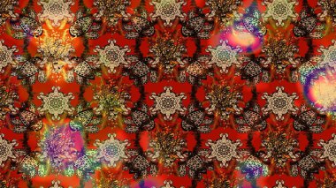 Raster Şirin kumaş deseni. Düz Çiçek Elementleri Tasarımı. Renkli Bahar Teması eskiz kalıbı. Eskiz klasiği.