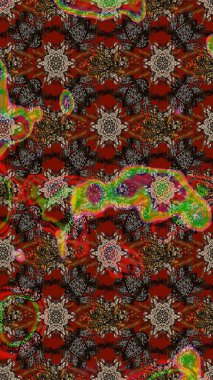 Renkli Bahar Teması eskiz kalıbı. Çiçekler kahverengi, kırmızı ve gri renklerde. Çiçek desenli eskiz, yaz çiçekleri. Düz Çiçek Elementleri Tasarımı.