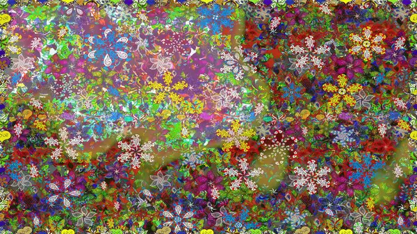 Küçük kır çiçekleri sorunsuz halk desende. Tekstil, duvar kağıdı, kapakları, yüzey, baskı, hediye paketi, scrapbooking, Dekupaj için çiçek çayır arka plan. Rustik chic. Liberty stili millefleurs.