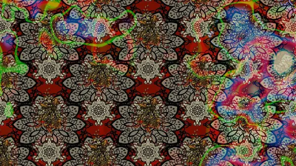 Raster illüstrasyonu. Gri renkte yaz çiçekleri. Raster çiçek desenli ve çiçekli..