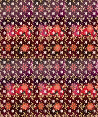 Tekstil veya kitap kapakları, imalat, duvar kağıtları, baskı, hediye paketi ve yapıştırma kitabı için çiçek eskizi geçmişi. Küçük çaplı çiçeklerdeki basit şirin desenler. Raster illüstrasyonu.