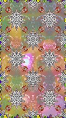 Küçük çiçekteki sevimli çiçek deseni. Gri ve nötr renkte çiçekler.