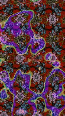 Zentangle soyut çiçekleri. Düz Çiçek Elementleri Tasarımı. Karalama çiçeği. Renkli Bahar Teması eskiz kalıbı. Güzel kumaş deseni. Raster illüstrasyonu.