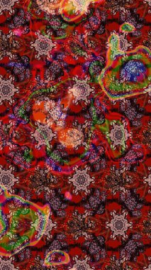 Raster çiçekli arka plan. Düz Çiçek Elementleri Tasarımı. Yazdır. Renkli Yaz Temalı eskiz kalıbı. Güzel eskiz şekli. Şirin kumaş deseni.