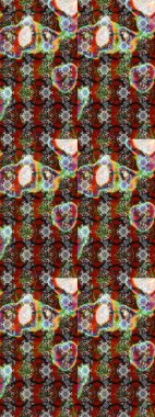 Raster illüstrasyonu. Suluboya tarzında kahverengi, gri ve kırmızı renkler. Küçük çiçekli bahar deseni çiz.