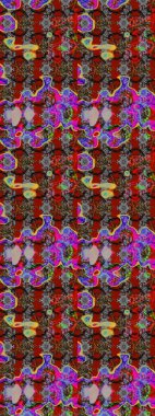 Raster suluboya çiçek deseni, narin çiçekler, gri, kırmızı ve kahverengi çiçekler, tebrik kartı şablonu. Raster Güzel kumaş deseni.