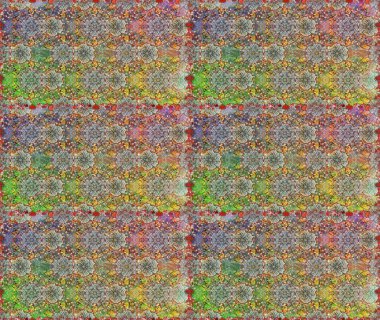 Kusursuz çiçek deseni. Asya tekstil tarzında. Gri ve nötr renkte çiçekler. Raster illüstrasyonu. Raster illüstrasyonu.