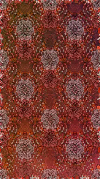 Yumuşak, bahar çiçekli arka plan. Kahverengi ve kırmızı renkte çiçekler. Raster çiçek desenli ve çiçekli..