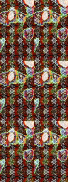 Raster illüstrasyonu. Suluboya tarzında kahverengi, gri ve kırmızı renkler. Küçük çiçekli bahar deseni çiz.