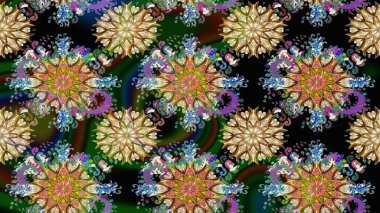 Çiçekli bej çizim deseni. Klasik taslak çizimi. Raster çiçek izi..