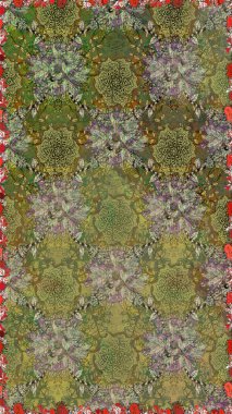 Suluboya kusursuz desen. Çiçeğin suluboya çizimlerinin mükemmel deseni. Eski model. Moda baskısı. Dekorasyon ve tasarım için güzel bir desen. Raster illüstrasyonu.