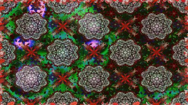 Gri ve kahverengi renkli çiçekler. Raster illüstrasyonu. El çizimi çiçekleri olan soyut, pürüzsüz desen.