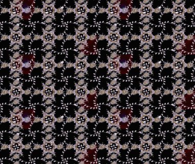 Raster Güzel kumaş deseni. Raster suluboya çiçek deseni, narin çiçekler, siyah, nötr ve kahverengi çiçekler, tebrik kartı şablonu.