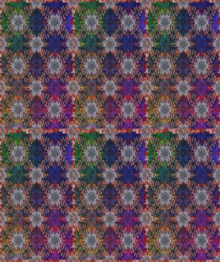 Seamless pattern. Organic motif background. Raster illustration. Ultrafashionable fabric pattern.