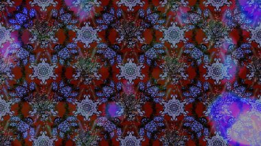 Çiçekli karalama şeklinde Raster çiçek deseni. Gri, mor ve kahverengi renkte çiçekler. Nazik, narin çiçek arkaplanı.