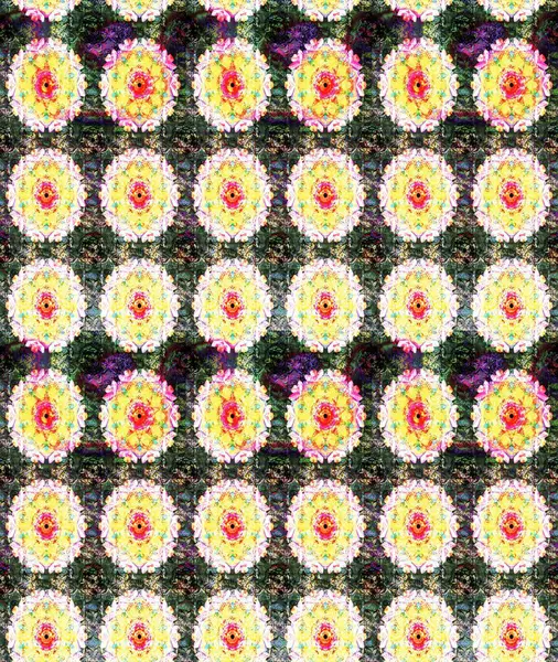 Raster düz çiçek çizim deseni. Tarafsız ve sarı renkte çiçekler. Tasarım hediye paketi, tebrik kartları, posterler ve afiş tasarımı.