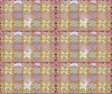 Çiçeksiz desenli nakış işlemeli gelincikler ve vadideki zambaklar. Tarafsız ve bej renklerde geleneksel halk çiçekleri demeti tekstil tasarımı için.