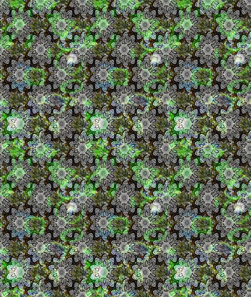 Küçük çiçekte güzel bir desen. Moda baskıları için zarif bir şablon. Gri çiçekli bahar çiçekleri. Motley illüstrasyonu. Küçük renkli çiçekler..