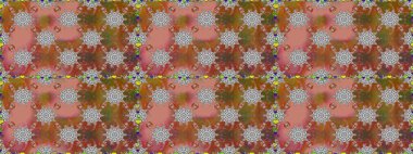 Raster çizimde sorunsuz çiçek desenli. Düz çiçek öğeleri tasarım. Fantezi kumaş deseni. Bahar Tema Dikişsiz desen arka plan rengi.