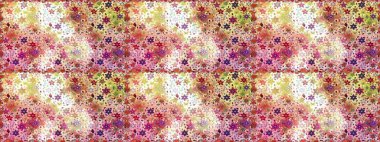 Kusursuz bir arka plan modeli. Suluboya, elle çizilmiş. Raster hisseleri. Tarafsız ve bej çiçekleri.