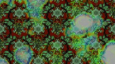 Düz Çiçek Elementleri Tasarımı. Renkli Bahar Teması eskiz kalıbı. Parlak arkaplan eskiz desenli çiçekli fantezi tasarımı.