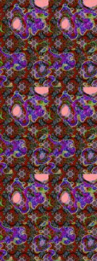 Eski usul. Miles Fleur, süslü püslü bir süs. Tomurcukları papatya çiçekleri olan sevimli bir çiçek deseni. Kumaş, tekstil, duvar kağıdı baskısı için. Eskiz geçmişi. Raster illüstrasyonu.