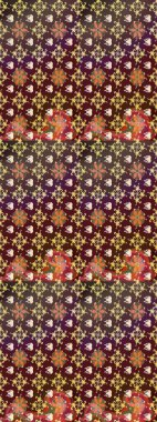 Sabıka fotoğraflarında, bebek kıyafetlerinde, duvar kâğıtlarında, paket kutularında falan kullanılabilir. Zarif, parlak ve eskiz kahverengi ve mor çiçek desenli tasarım.