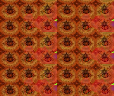 Düz Çiçek Elementleri Tasarımı. Kahverengi renkli çiçekler. Çiçekli eskiz çizimi. Renkli Yaz Teması çizim şablonu.