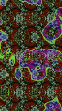 Tekstil, tebrik kartı, boyama kitabı, telefon kılıfı baskısı için kullanılabilir. Raster Henna dövme stili. Kızılderili desenli desenli desenli şal deseni. Etnik Mandala süsü.