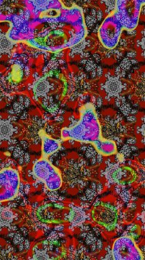 Gri, kırmızı ve kahverengi renkte çiçekler. Çiçekli karalama şeklinde Raster çiçek deseni. Yumuşak, yaz çiçekli arka plan.