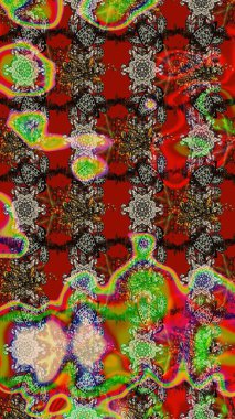 Çiçek desenli eskiz, yaz çiçekleri. Düz Çiçek Elementleri Tasarımı. Çiçekler kırmızı, kahverengi ve gri renklerde. Renkli Bahar Teması çizim şablonu.