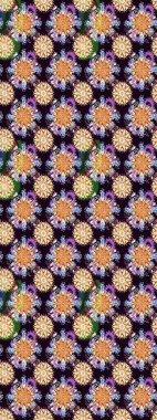 Raster suluboya çiçek deseni, narin çiçekler, siyah çiçekler, tebrik kartı şablonu. Raster Güzel kumaş deseni.