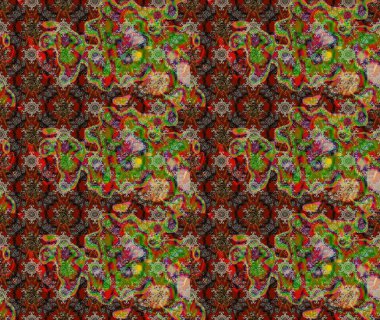 Raster Henna dövme stili. Tekstil, tebrik kartı, boyama kitabı, telefon kılıfı baskısı için kullanılabilir. Etnik Mandala süsü. Hint çiçekli desenli şal desenli..