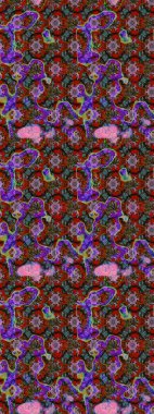 Çiçek desenli eskiz, yaz çiçekleri. Renkli Bahar Teması eskiz kalıbı. Çiçekler kahverengi, kırmızı ve gri renklerde. Düz Çiçek Elementleri Tasarımı.