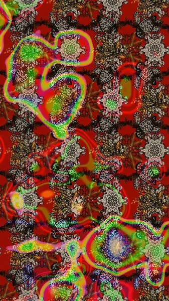 Raster güzel kumaş deseni çiziyor. Çiçek deseni. Düz Çiçek Elementleri Tasarımı. Renkli Bahar Teması çizim şablonu.