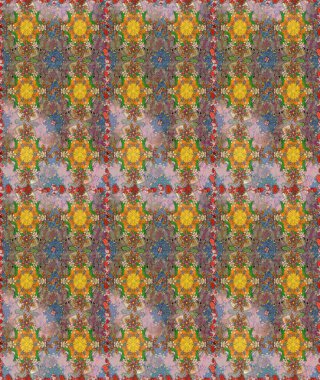 Çiçek desenli çizim. Raster illüstrasyonu. Asya tekstil tarzında. Kahverengi renkli çiçekler. Raster illüstrasyonu.