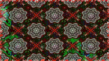 Raster. Güzel suluboya çiçekler, parlak tablolar ilham verici ve kahverengi çiçek desenli arkaplan..