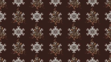 Düz Çiçek Elementleri Tasarımı. Asya tekstil tarzında. Renkli Bahar Teması eskiz kalıbı. Raster illüstrasyonu. Çiçek desenli çizim. Güzel kumaş deseni.