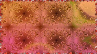 Turuncu ve kahverengi renkli çiçekler. Nazikçe, güzel çiçek arkaplanı. Raster çiçek desenli ve çiçekli..