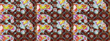 Raster illüstrasyonu. Renkli Bahar Teması eskiz kalıbı. Gri, nötr ve kırmızı renkte çiçekler. Çiçekli çiçek deseni, suluboya. Düz Çiçek Elementleri Tasarımı.