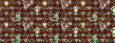 Renkli Yaz Temalı eskiz kalıbı. Raster Illustrasyon 'daki Çiçek Deseni' nin son moda çizimi. Düz Çiçek Elementleri Tasarımı. Çiçekler kahverengi, kırmızı ve yeşil renklerde.