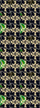 Soyut etnik raster çizim kalıbı. Kabile sanatı boho baskısı, klasik çiçek arkaplanı. Arkaplan dokusu, duvar kağıdı, siyah renkli çiçek teması.