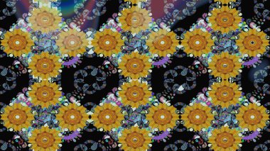 Raster illüstrasyonu. Flower eskiz arka planı. Çiçek deseni. Şatafatlı bahar bahçesi dokusu.